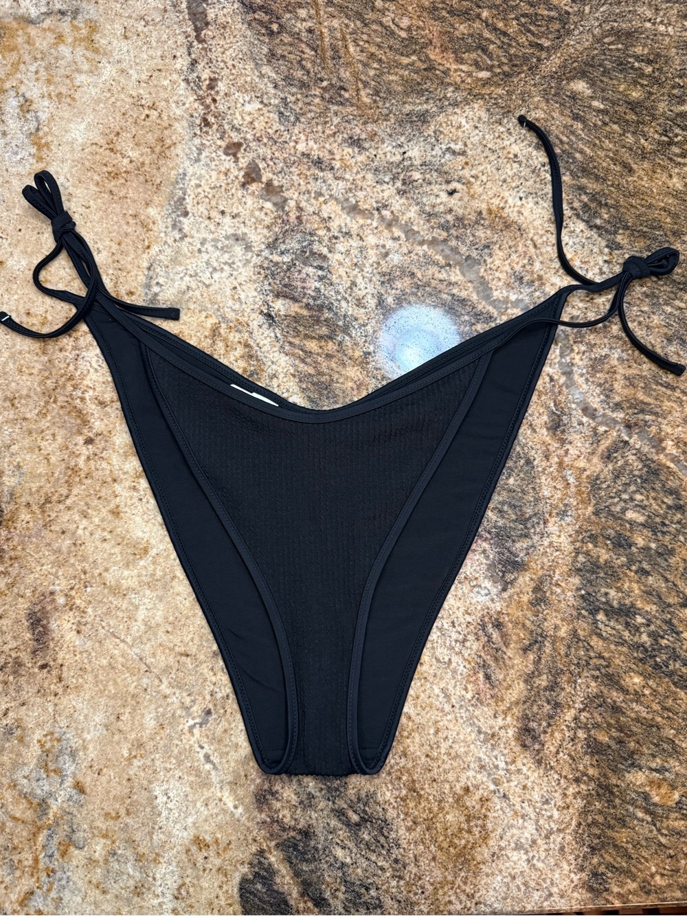 aerie Black Tie-Side Cheekiest Bikini Bottoms